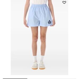 Sporty and Rich H&W Crest Poplin Short
Washed Hydrangea and Navy